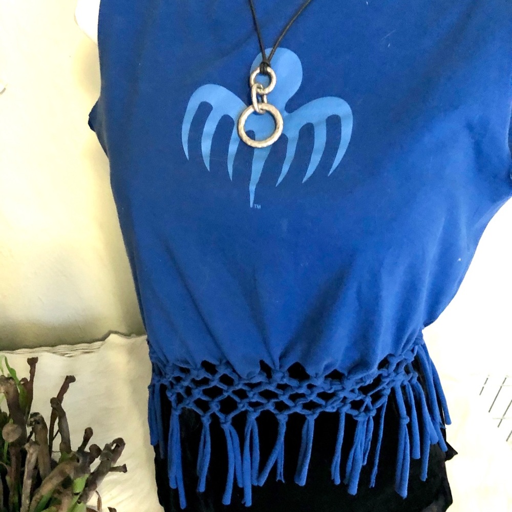 CROP TOP trendy boho vintage up-cycle James BOND